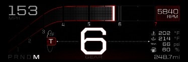 All-New Ford GT Supercar’s Digital Instrument Display 